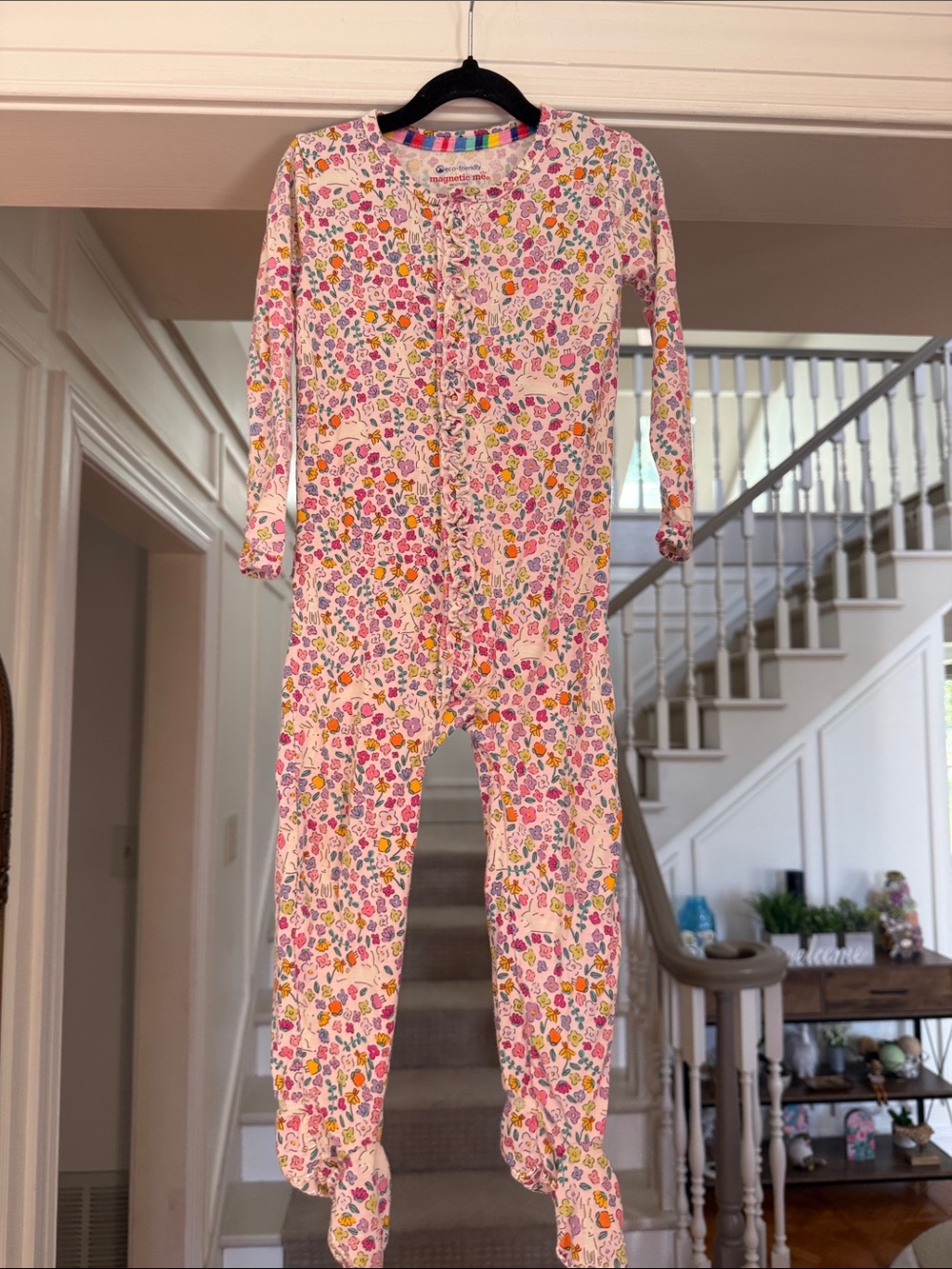 Magnetic Me Floral Bunny Footie